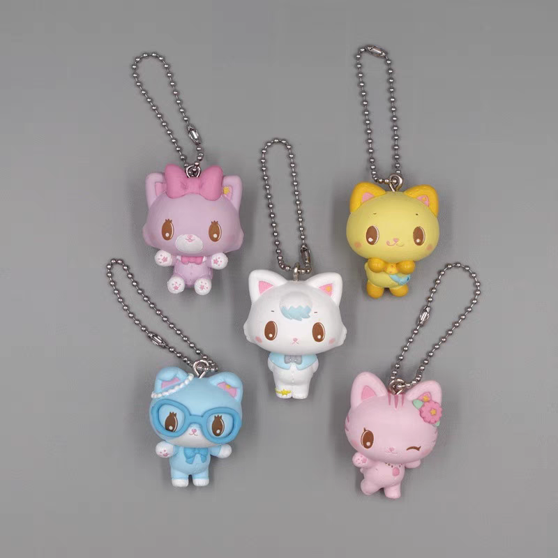 Cute Sanrio trinkets cats kitten phone charms keychain