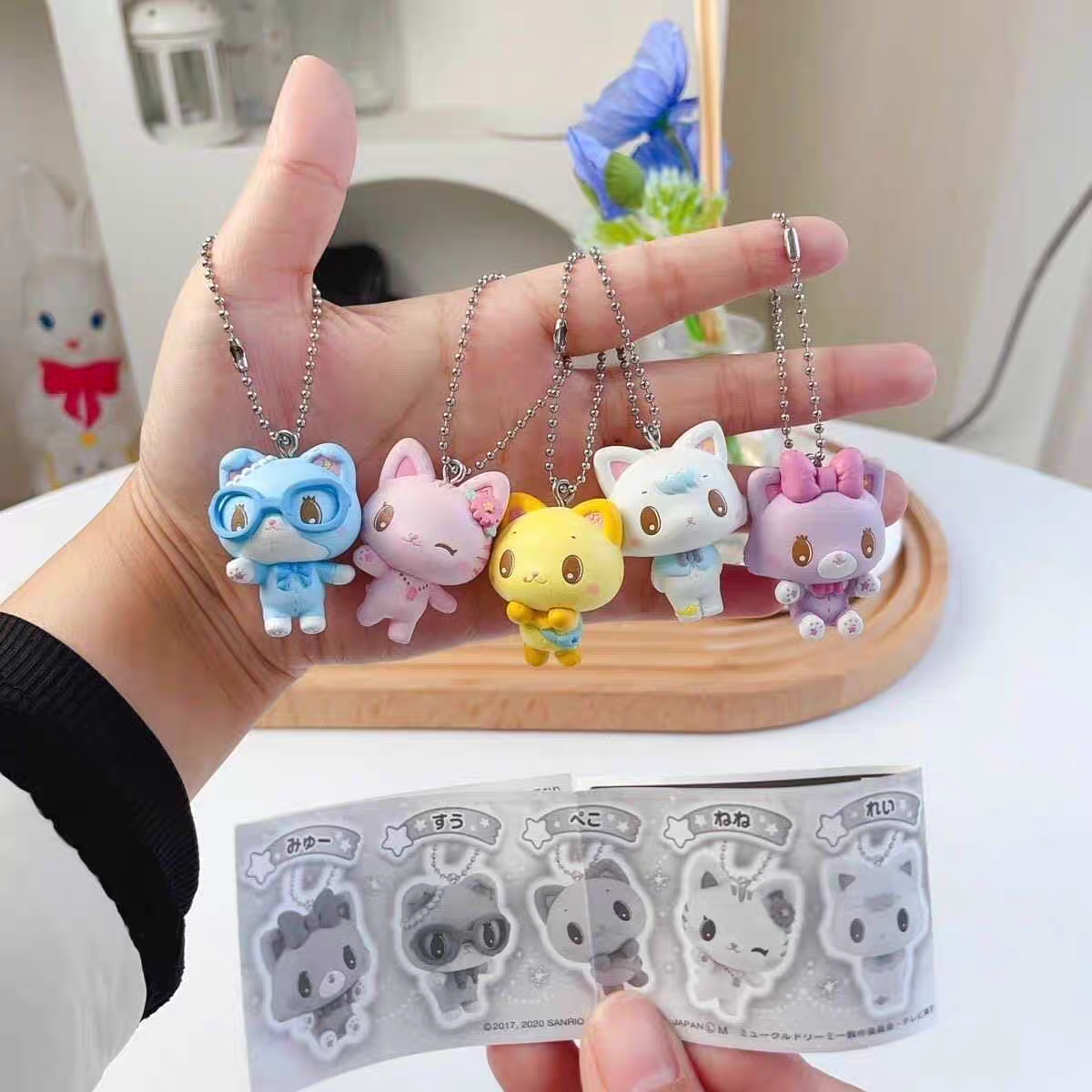 Cute Sanrio trinkets cats kitten phone charms keychain