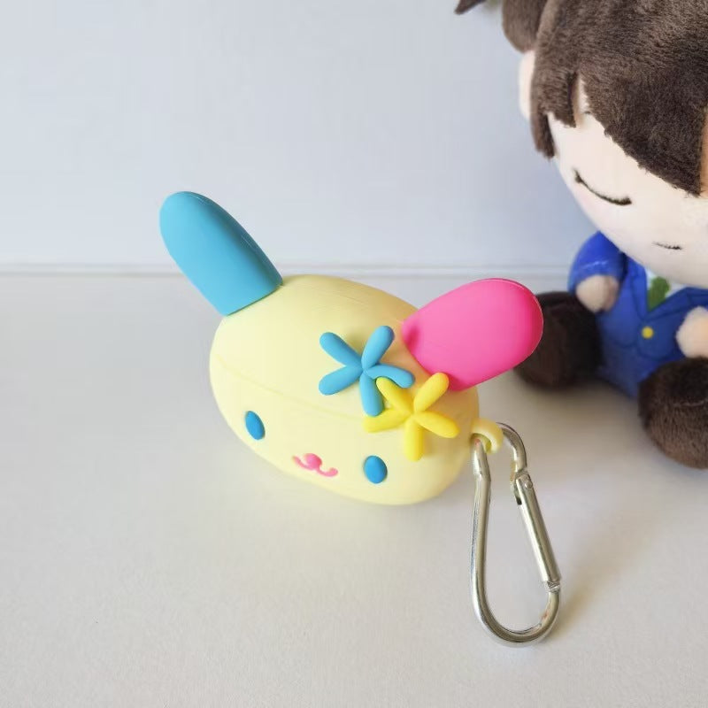 U'sa'ha'na airpod case rainbow bunny protector shell