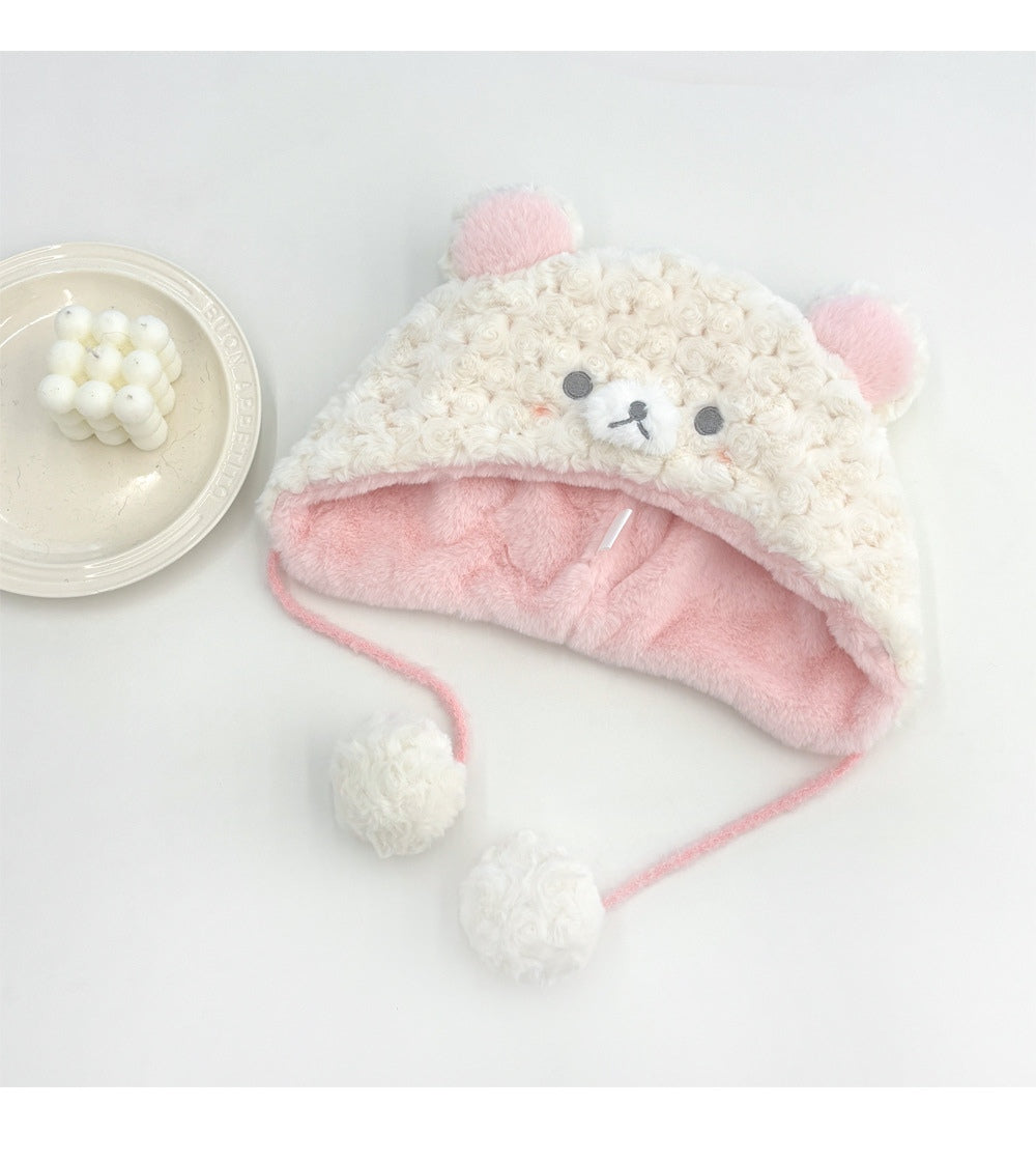Korilakkuma fluffy hat for winter