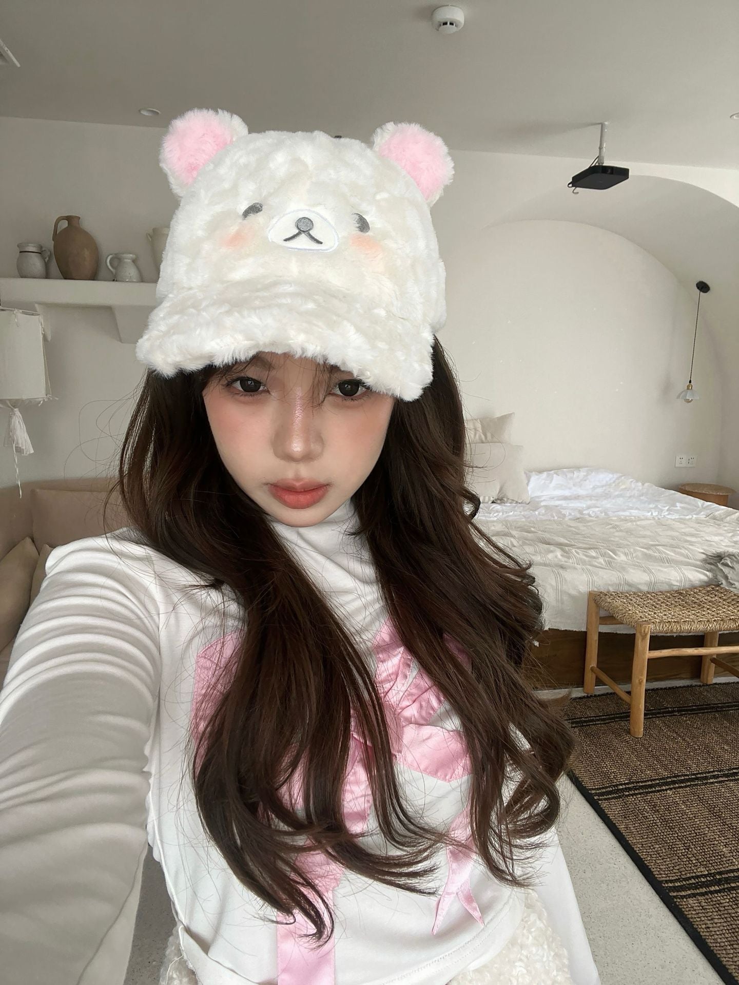 Korilakkuma fluffy hat for winter