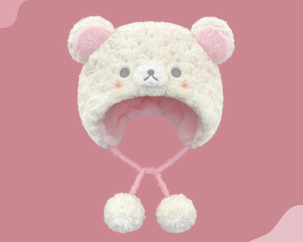 Korilakkuma fluffy hat for winter